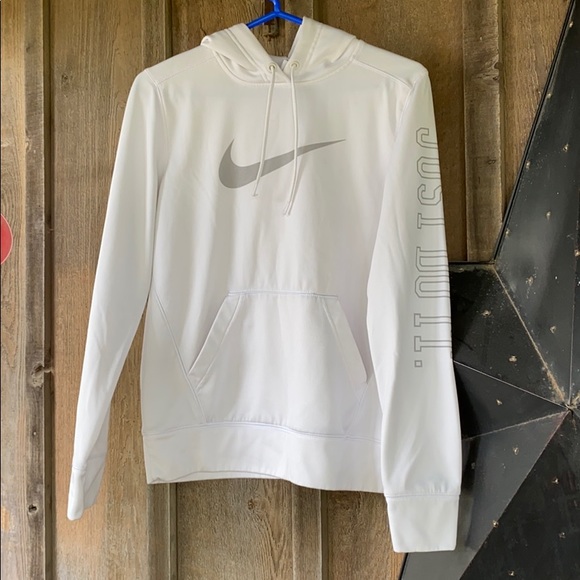 Nike Tops - Nike hoodie white size medium
